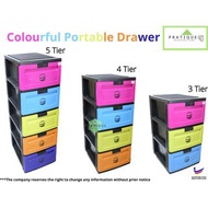 LH Colourful 5 Tier Plastic Drawer Storage Cabinet/Plastic Drawer Storage/Plastic Drawer Cabinet/Almari Plastik