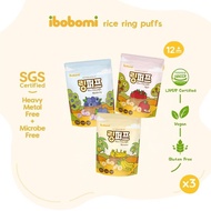 [GWP] IBOBOMI Korea Toddler Rice Ring Puff - Apple/Blueberry/Banana (30g) EXP: JUN 26