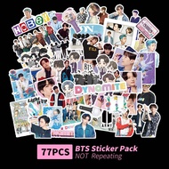 lucky 77pcs/set BTS Dynamite Sticker Waterproof Bulletproof Youth League album of luggagesticke