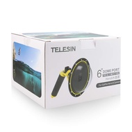 TELESIN Dome Port 30M Waterproof Case Housing, Floating Handle Grip for GoPro Hero 8 Black Trigger Dome Cover Lens Accessories