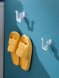 2入/4入隨機顏色簡約浴室拖鞋架,掛牆鞋架用於收納,無需鑽孔
