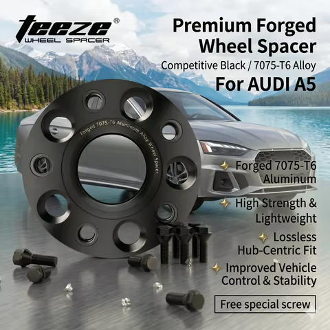 TEEZE Forged Aluminum Wheel Spacers 5x112 CB 66.5mm M14x1.5 Hubcentric Adapters For Audi A6 S6 RS6 C