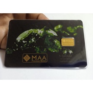 Gold Bar 1 gram emas tulen 999.9 pure gold oro preppers