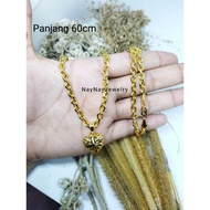 Nuri 3 Suku Necklace 60cm L.love carved color similar to 24k gold