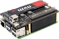 Geekworm X1001-Max PCIe 3.0 M.2 NVMe HAT for Raspberry Pi 5, Dual 120W PD/DC 9-20V 8A Power Input, S