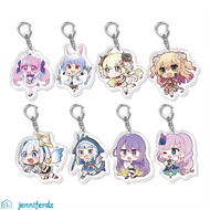 JENNIFERDZ Hololive Key Chain Gift Toys Kawaii Cosplay Gawr Gura Watson Amelia Ookami Mio Hololive K