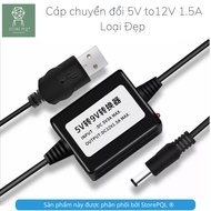 CP89 - Dây cáp chuyển đổi nguồn điện USB 5V sang DC 12V 15A 5.5x2.1mm cho bộ định tuyến modem WIFI