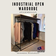 Industrial Open Wardrobe | Almari Besi | Open Closet