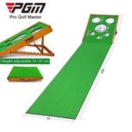 PGM เครื่องฝึกกอล์ฟ แบบสองโหมด2.5M 3M พรมซ้อมวงสวิงกอล์ฟแบบพกพาที่มีก้นทำจากยางกันลื่นและการออกแบบหญ