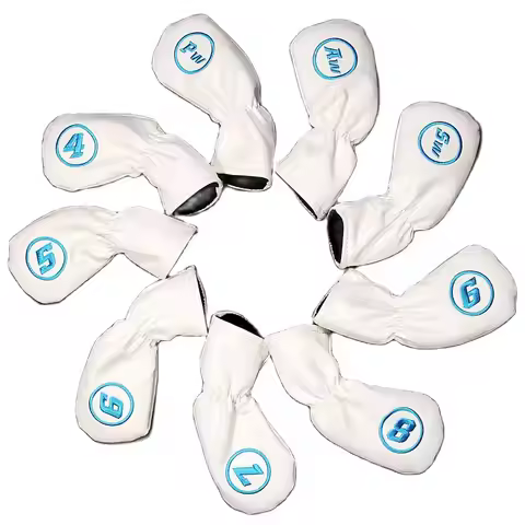 9pieces/bagHusky iron headcover golf iron club head covers with PU and Fluff material