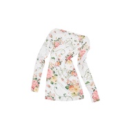 เสื้อเชิ้ตแขนยาวทรงเข้ารูปพิมพ์ลายดอกไม้ 1JINN STUDIO เสื้อผ้าทำงานสไตล์วันหยุดสำหรับผู้หญิง ทรงหลวม