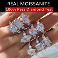 3ct Luxury Real Moissanite Ring Pass Diamond Test GRA Certified 925 Sterling Silver Engagement Weddi
