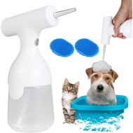 Electric Dog Cleaning Foam Soap Dispenser Machine, Dog Bath Brush and Foaming Shampoo Sprayer, Dog S