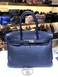 （sold)85%新 Hermes Birkin 30 黑色銀扣手挽袋