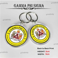 GAMMA PHI SIGMA ROUND ACRYLIC KEYCHAIN