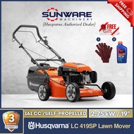 [Free Shipping] HUSQVARNA LC19SP LC419SP Petrol Lawn Mower Self-Propelled (Mesin Rumput Tolak Husqvarna Self Propelled)