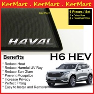 Haval H6 HEV UV Front Sunshade Cut MAGNET Sun Shade Custom Fit Magnet Sunshade 6 Pcs/Set Pelindung M