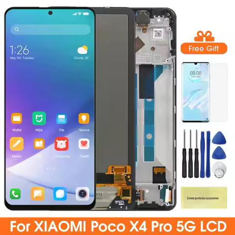 Poco X4 Pro 5G Display Screen Replacement, for Xiaomi Poco X4 Pro 5G 2201116PG Lcd Display Digital T