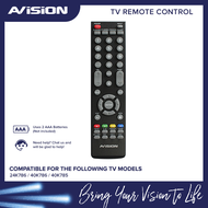 Remote Control for Avision LED TV Models 24/40K786 and 40K785