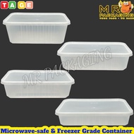 500 650 750 1000 ml Freezer Grade Rectangular Container with Lid [ 50sets± ] Disposable Plastic Food