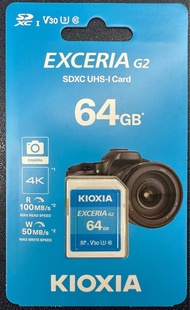 KIOXIA EXCERIA G2 64GB SDXC UHS-I 記憶卡