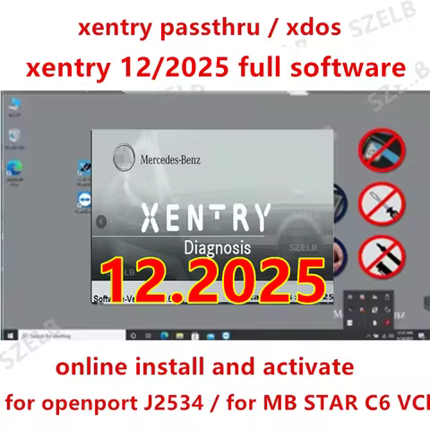 Xentry Passthru 2025.12 full Diagnostic Software Remote Install DTS WI.S EPC starfide.r vediam.o for