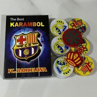 Biji Karambol Biasa Tebal 5 mm Motif Barcelona Real Madrid / Random | koin krambol satu lapis origin