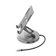 全城熱賣 - V269 6合1 Type C轉PD供電+USB 3.0 / 2.0+Type C數據+Audio線控+HDMI2.0 支架擴展塢