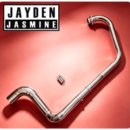 Suzuki Gixxer 155 SF stainless elbow and with resonator