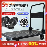 Foldable Trolley Cart Portable Shopping Cart Hand Buggy Trailer Trolley Cart Platform Trolley Household