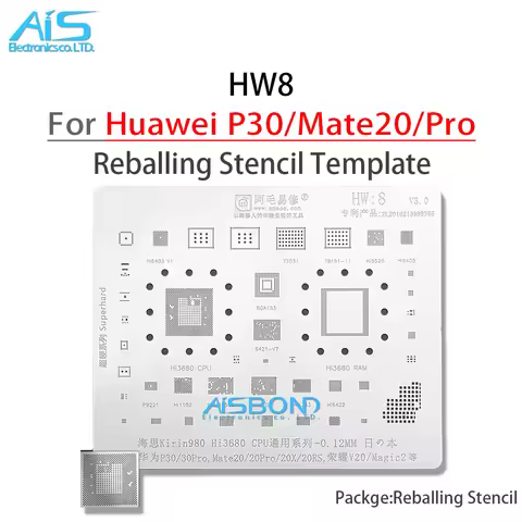 Amaoe HW8 BGA Reballing Stencil For Huawei P30 Mate20 Pro Mate 20 20X 20Rs Honor V20 Magic2 CPU Kiri