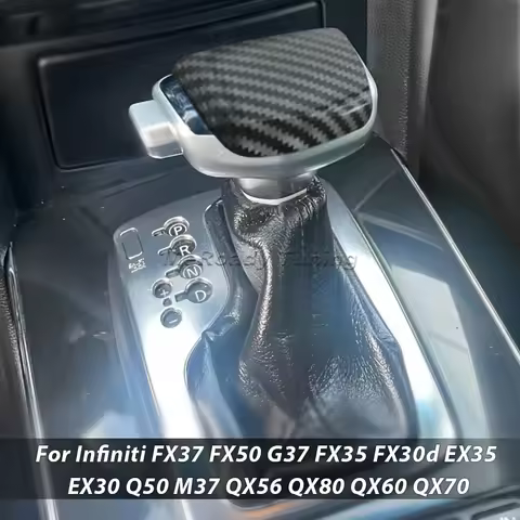 Carbon Fiber Dipping ABS Gear Lever Shift Knob Handle For Infiniti FX37 FX50 FX35 FX30d EX35 EX30 G3