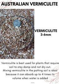 Australian Horticultural Vermiculite helps to aerate soil while simultaneously retaining water and n