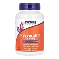 Now Foods, Natural Resveratrol, 200 mg, 60 / 120 Veg Caps | Extra Strength Resveratrol, 350 mg, 60 V