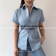 KEMEJA 49 / 49 Short Sleeve Fitted Shirt | Daybydate | Fitted Shirt Women's Fitted Shirt Fitted Shir