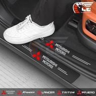 Mitsubishi Car Door Sill Protector Plate Stickers Rear Trunk Bumper Threshold Sticker For Xpander La
