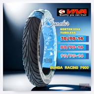 TAYAR MOTORBIKE NORTON TUBELESS S900 Tyre Tire Scooter Motorcycle 70/90-14 80/90-14 90/90-14 (Bunga 