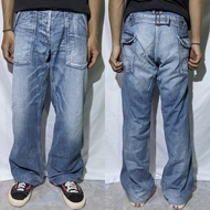 Celana Panjang Jeans Johnbull Kojima Japan Blue Washed Fading Baggy