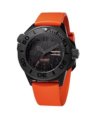 Undone Aquadeep Submerge 鈦金屬潛水錶 黑色錶面橙色帶