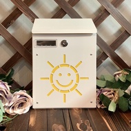 Villa outdoor post mailbox rainwater-proof mailbox with lock letter box mailbox Suggestion box
