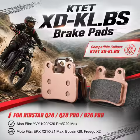 Hydraulic Disc Brake Pads Semi Metallic Easy Replacement for E-Bike E-Moto E-Scooter Ridstar Q20 YVY