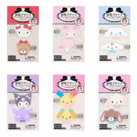 Cardless Japanese Autumn Winter Kawaii Hair Clips - Hello Kitty My Melody Kuromi Usahana Plush Hair 