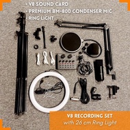 V8 and BM800 Recording Set with 26cm Ringlight Complete