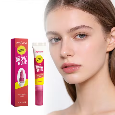 zephoco Waterproof Quick Dry Brow Gel Long Lasting Natural 3D Sculpting No Clump For Sensitive Skin 