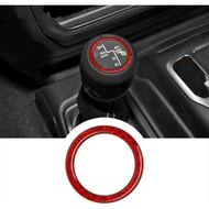 RUIANTE Compatible with Carbon Fiber 4WD Gear Shifter Decoration Ring Sticker Interior Accessories f