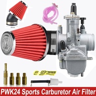 NIBBI มอเตอร์ไซค์ PWK 24/26/28มม. คาร์บูเรเตอร์กำลัง48มม. โค้งชุดกรองอากาศการไหลสูงสำหรับแข่งรถยามาฮ