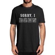 100% Cotton Funny Sorry I-DGAF Hidden Message Guitar Chords Vintage Summer Men's Novelty T-Shirt Wom