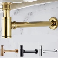 Drain-pipe Kit Wash Basin Deodorant Black/Gold Basin Pop Up Floor Drain Brass Bathroom Sink Drains Set P-TRAP Pipe Trap Waste  by Hs2023