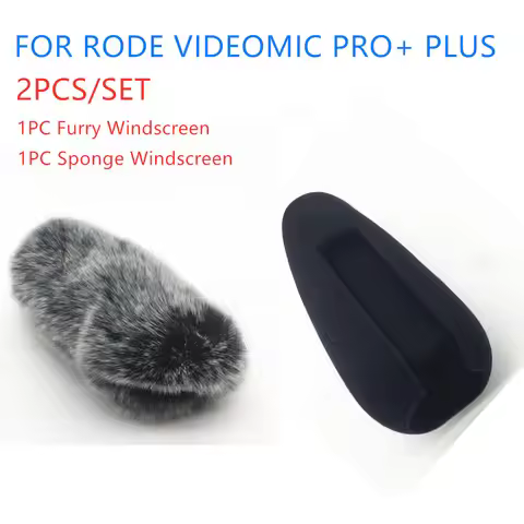 Dead Cat Outdoor Artifical Fur Windscreen Microphone For Rode Videomic PRO+ Plus With Sponge Mic Cov