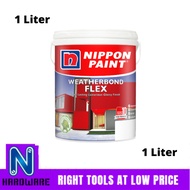 Nippon Paint Weatherbond Flex Exterior Wall Paint / Cat Luar Dinding Rumah 1L - 1 Liter
